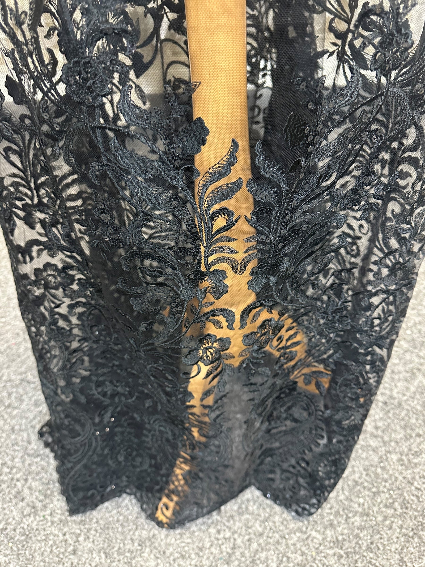 Black Embroidered Lace - Greer