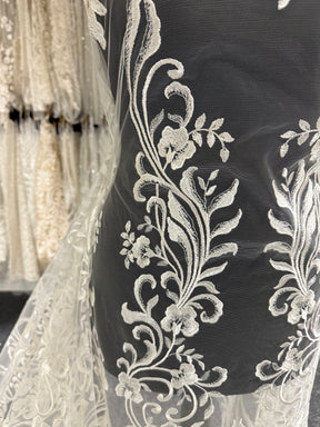 Ivory Embroidered Lace – Greer