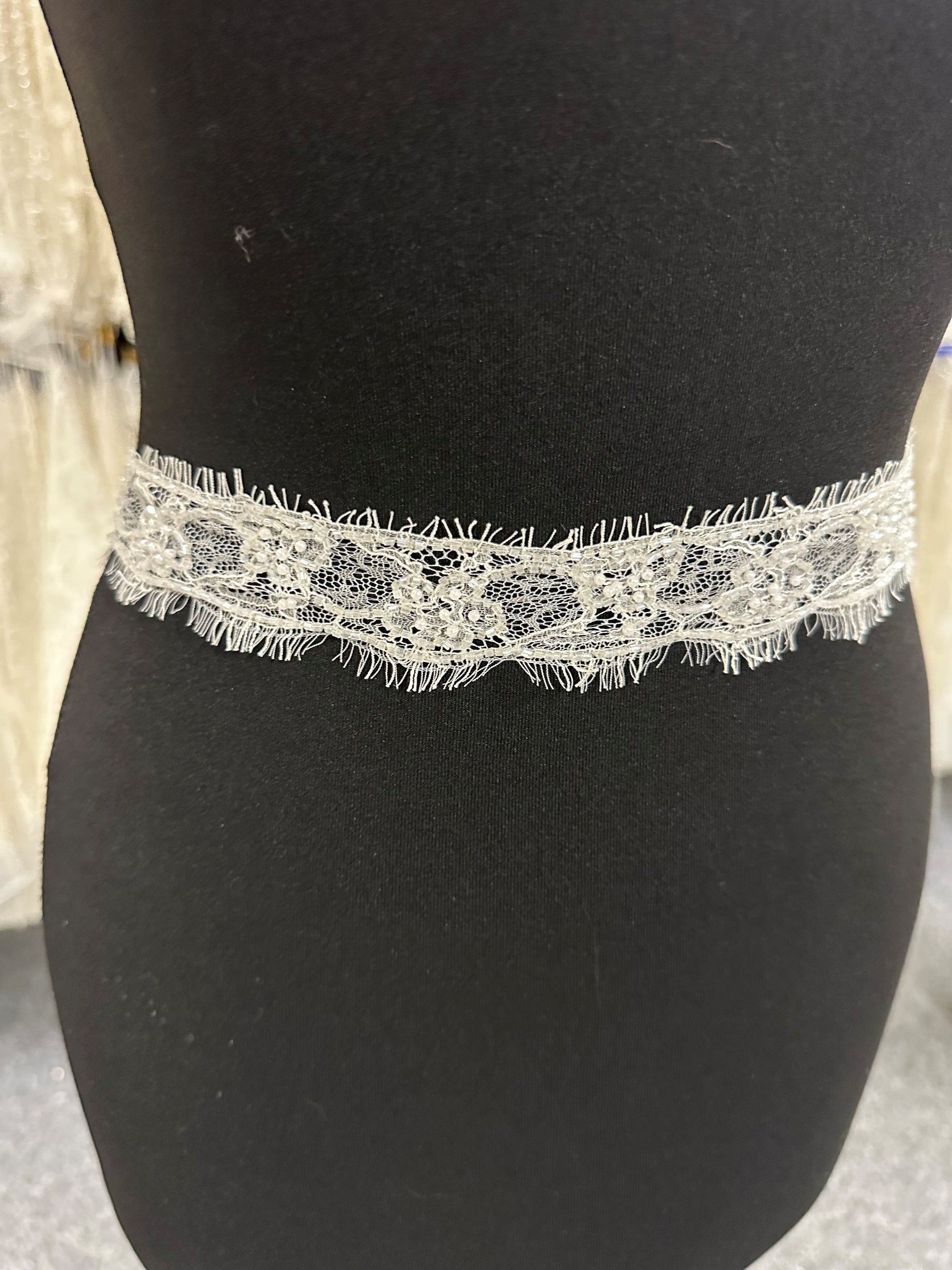 Ivory Beaded Lace Trim - Maude