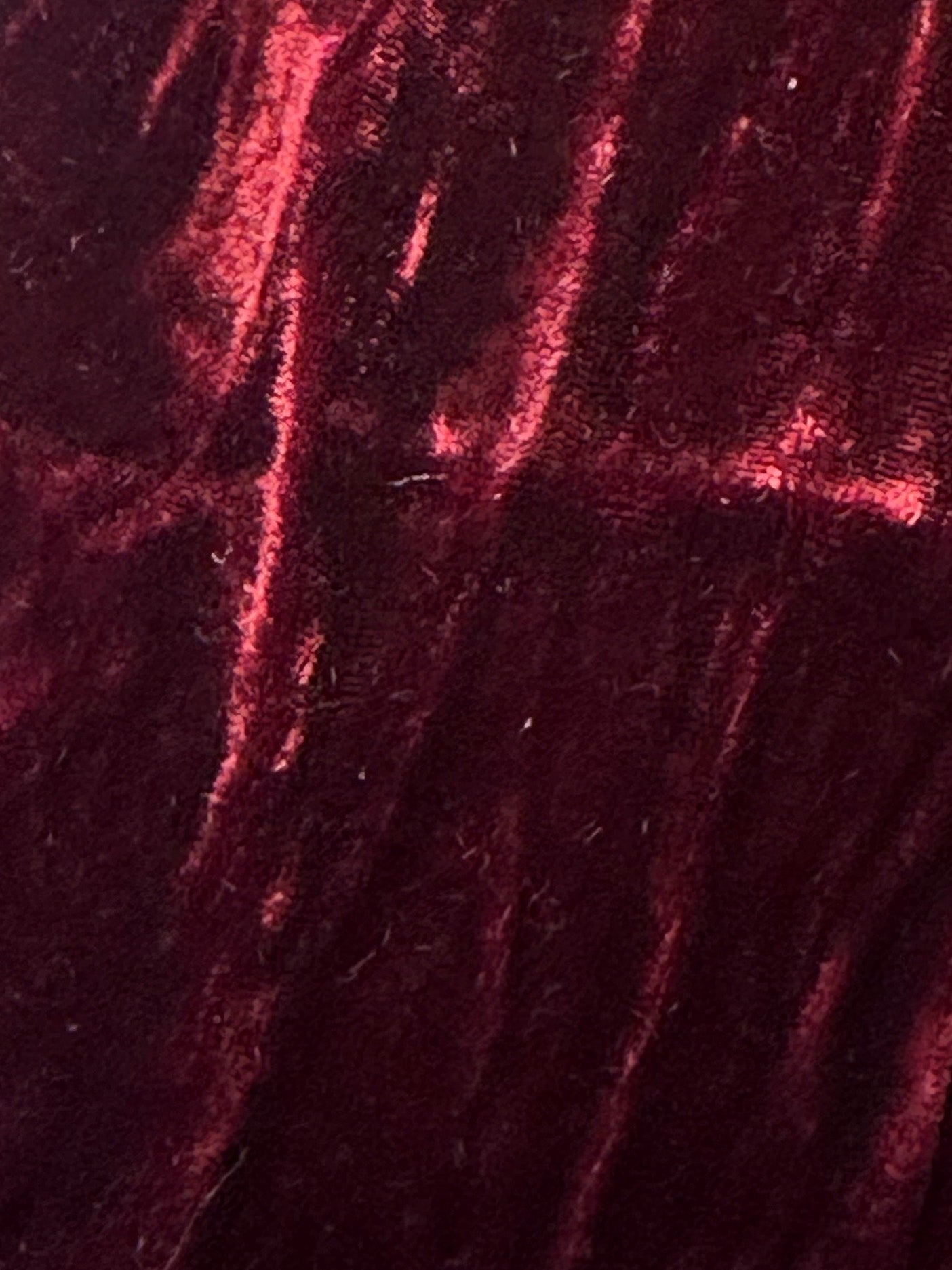 Burgundy Silk Velvet - Ruffle