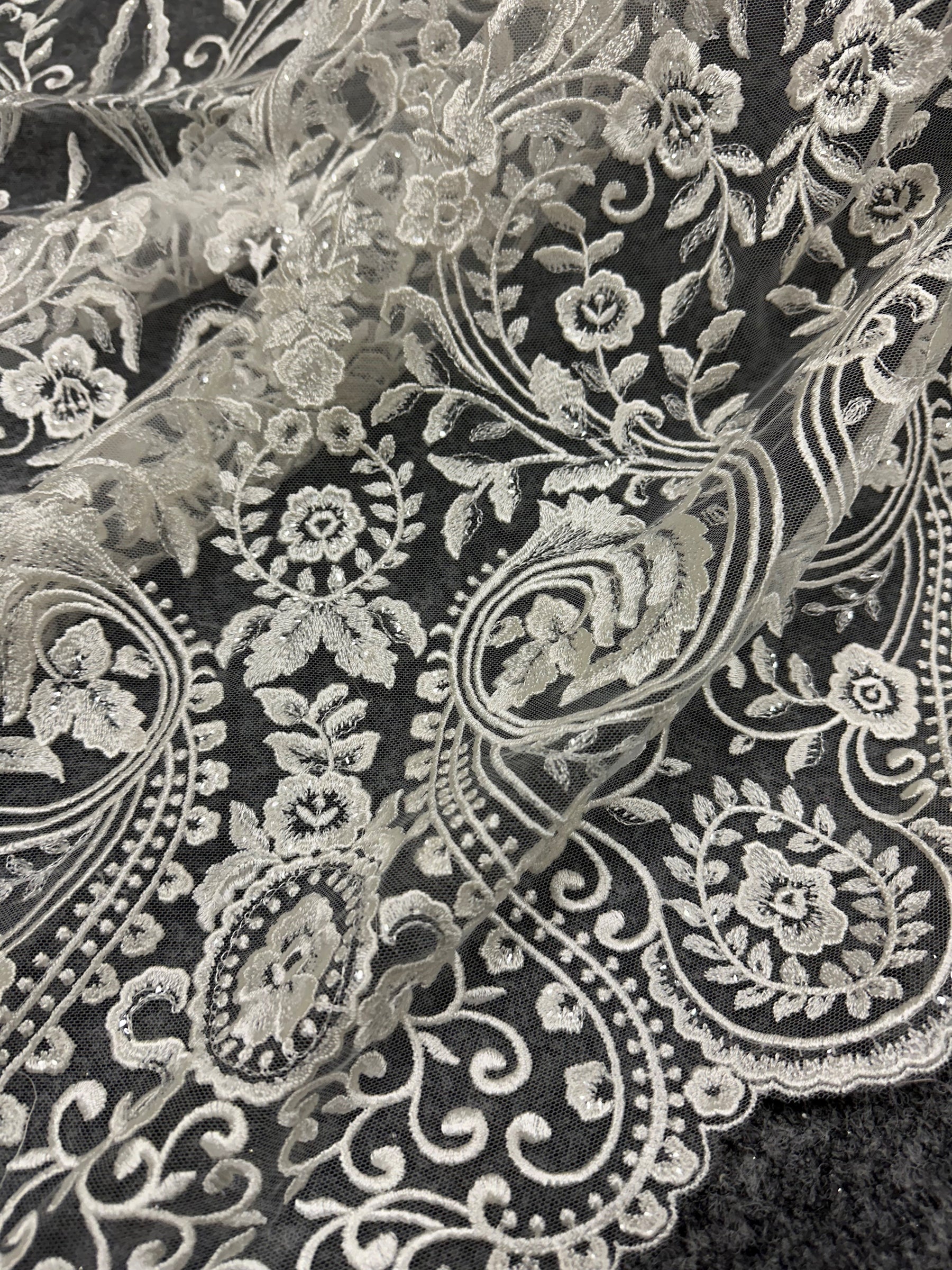 Ivory Embroidered Lace – Greer