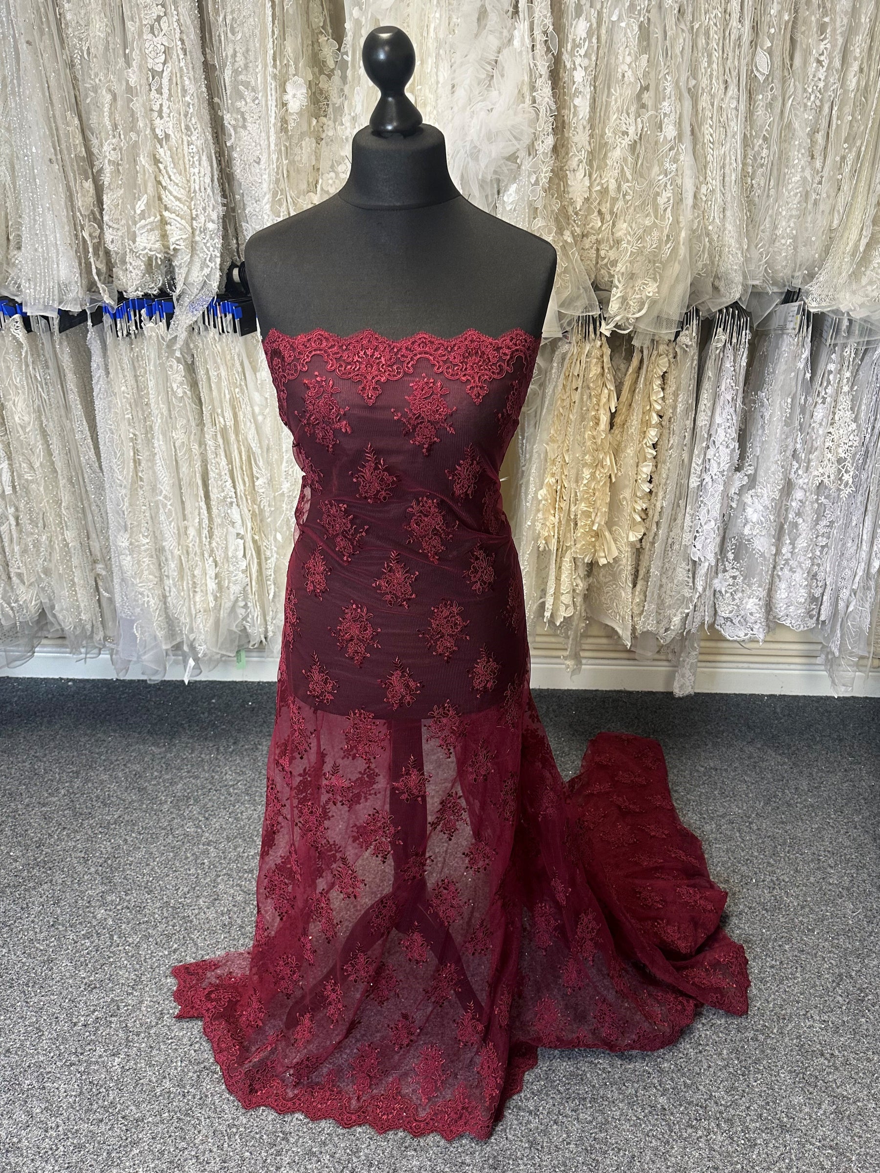 Wine Corded Lace - Janis