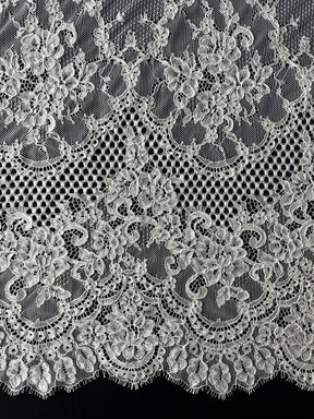 Ivory Corded Raschel Lace - Baum