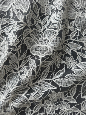 Ivory Embroidered Lace - Clancy