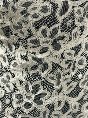 Ivory Corded Chantilly Lace - Jagger