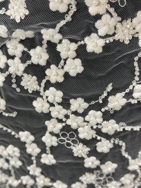 Ivory Embroidered Lace - Yuna