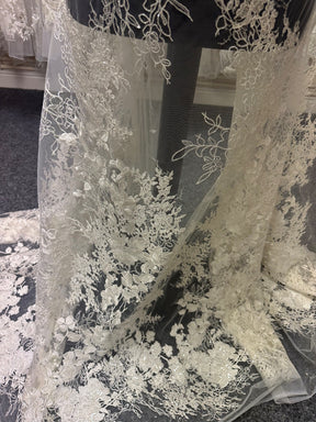 Ivory Embroidered Lace - Aisling