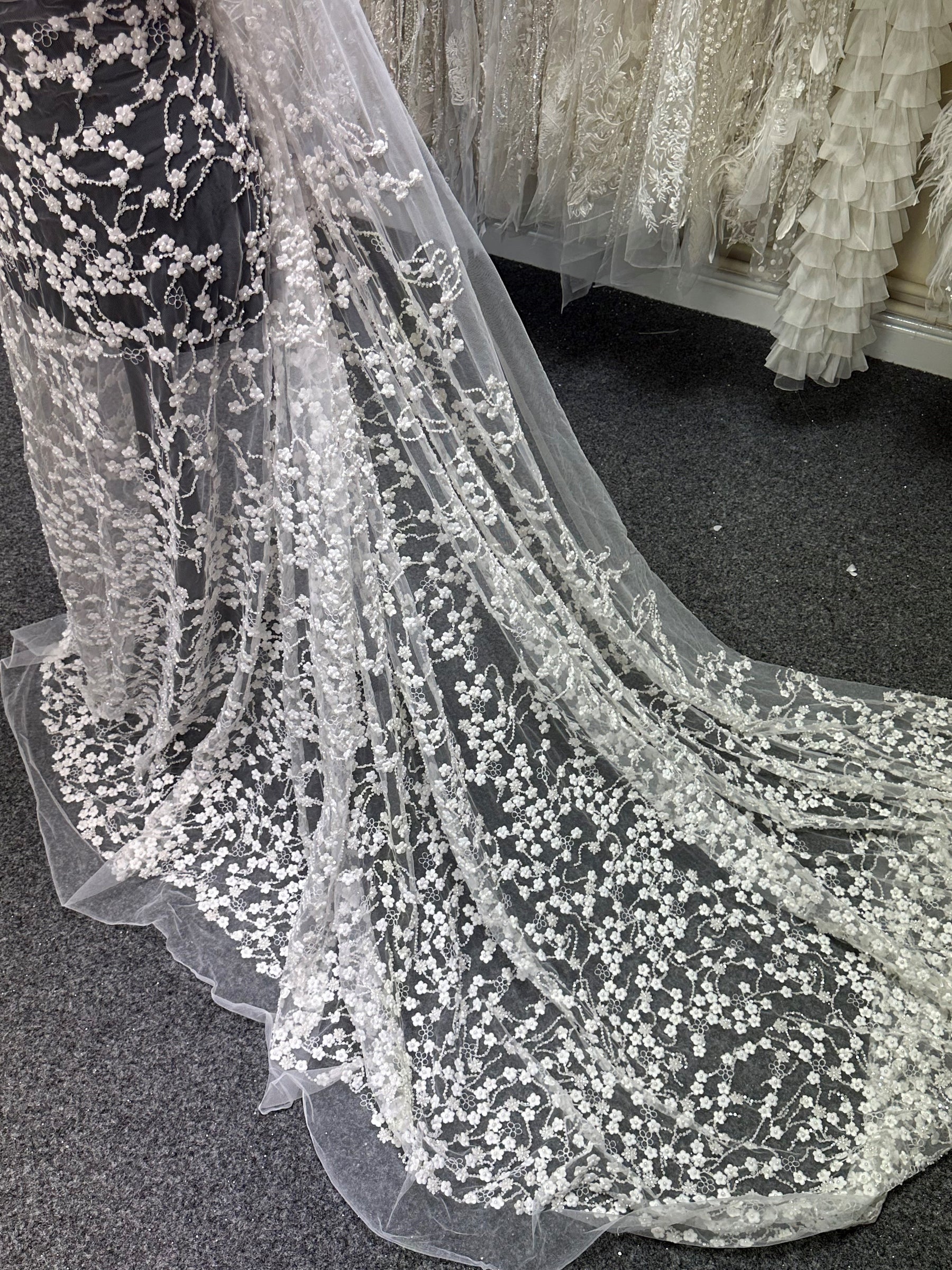 Ivory Embroidered Lace - Yuna