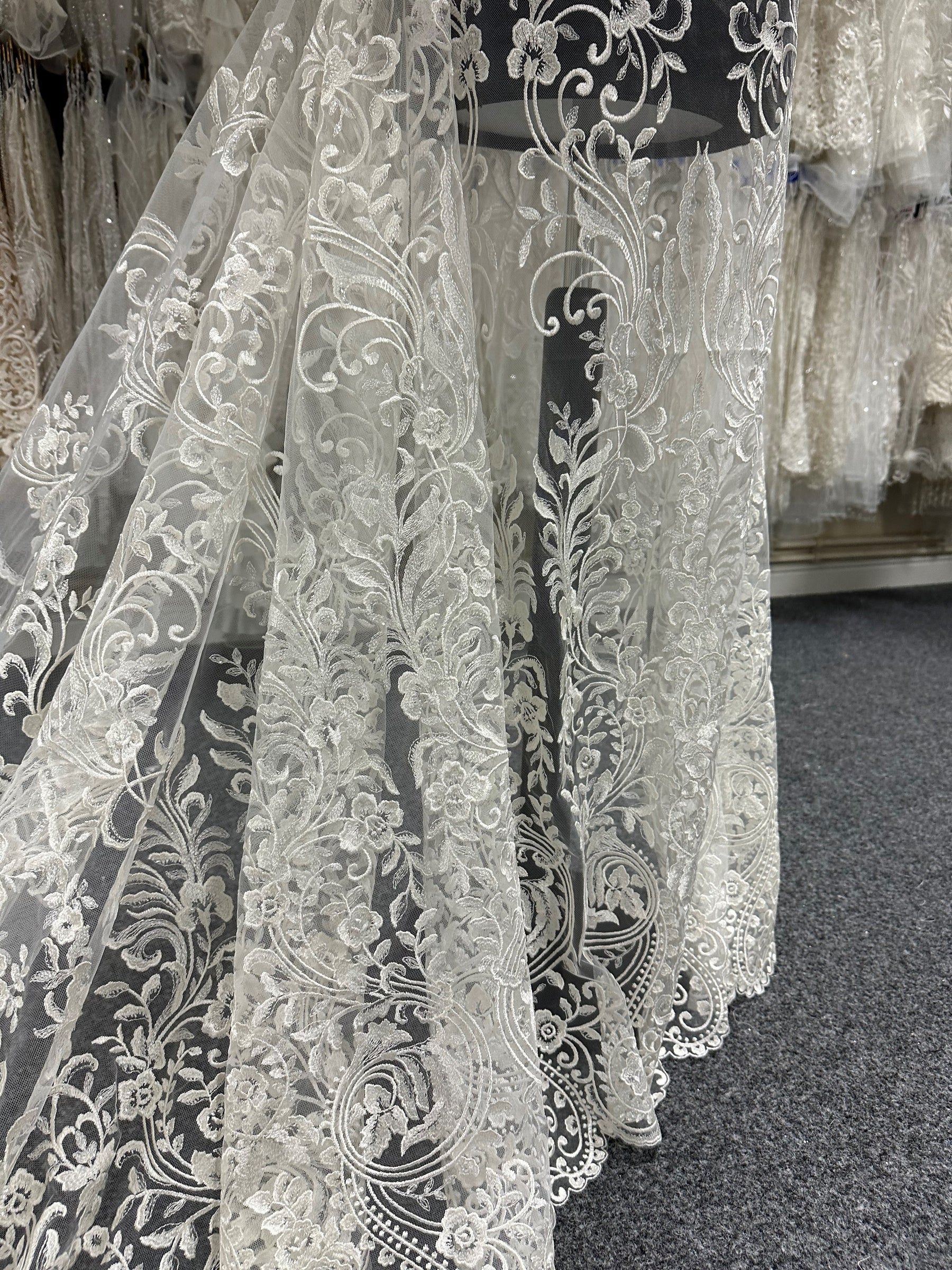 Ivory Embroidered Lace – Greer