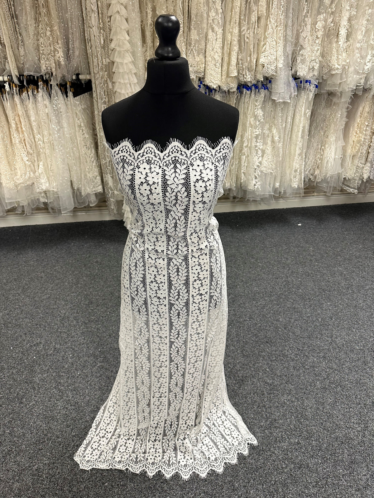 Ivory Corded Lace Panel - Rita