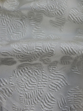 Ivory Jacquard Brocade - Flower