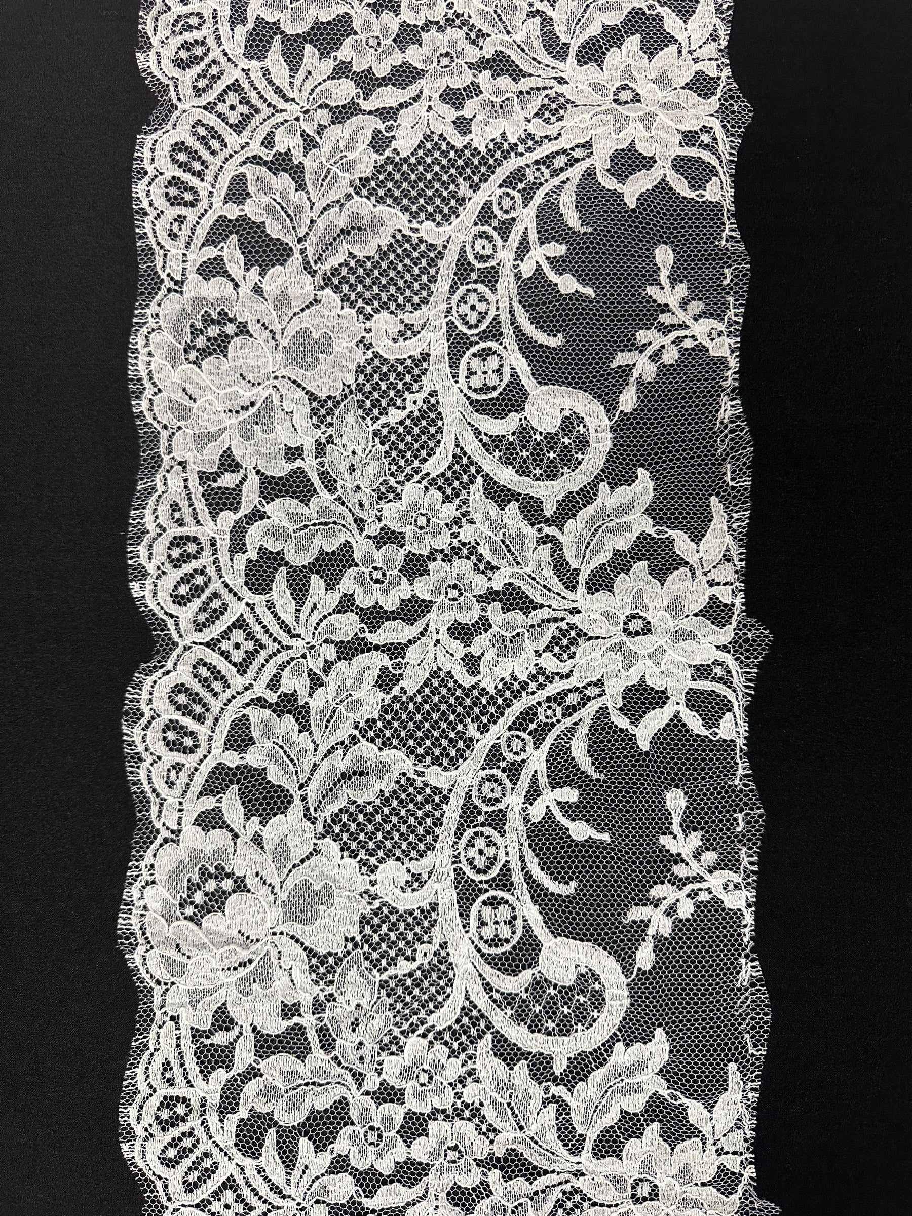 White Chantilly Lace Trim - Kate