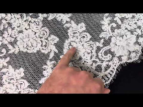 Ivory Corded Lace Trim - Calix