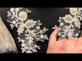 Ivory Beaded Lace Appliques - Jessica