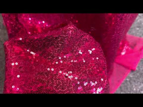 Cerise Pink Sequinned Tulle - Glow