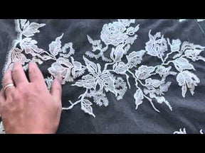 Ivory Embroidered Lace - Lucinda