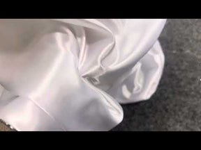 White Polyester Satin - Ascot