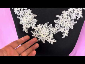 Ivory Corded Lace Appliques - Belinda (Large)