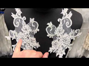 Ivory Corded Lace Appliques - Sarah