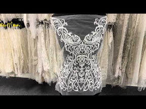 Ivory Embroidered Lace Applique - Lennon