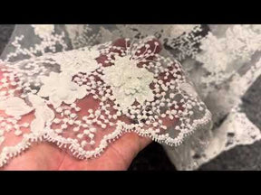 Ivory Beaded Lace - Camille