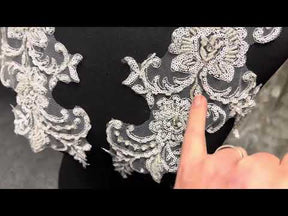 Ivory Sequinned Lace Appliques - Illinois