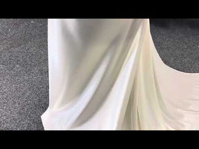 Ivory Polyester Stretch Satin - Wisdom