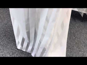 Ivory Silk Blend Organza Stripes - Jester