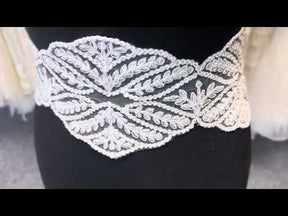 Ivory Corded Lace Trim - Vine