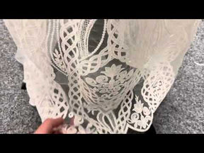 Ivory Embroidered Lace - Barbe