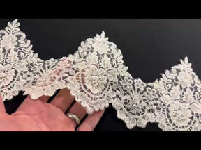 Ivory Beaded Lace Trim - Hazel