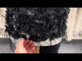 Black Feather 3D Lace - Thimbelina