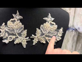 Antique Beaded Lace Applique - Chloe