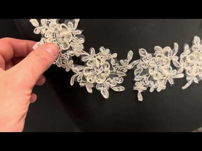 Ivory Corded Lace Appliques - Belinda (Small)