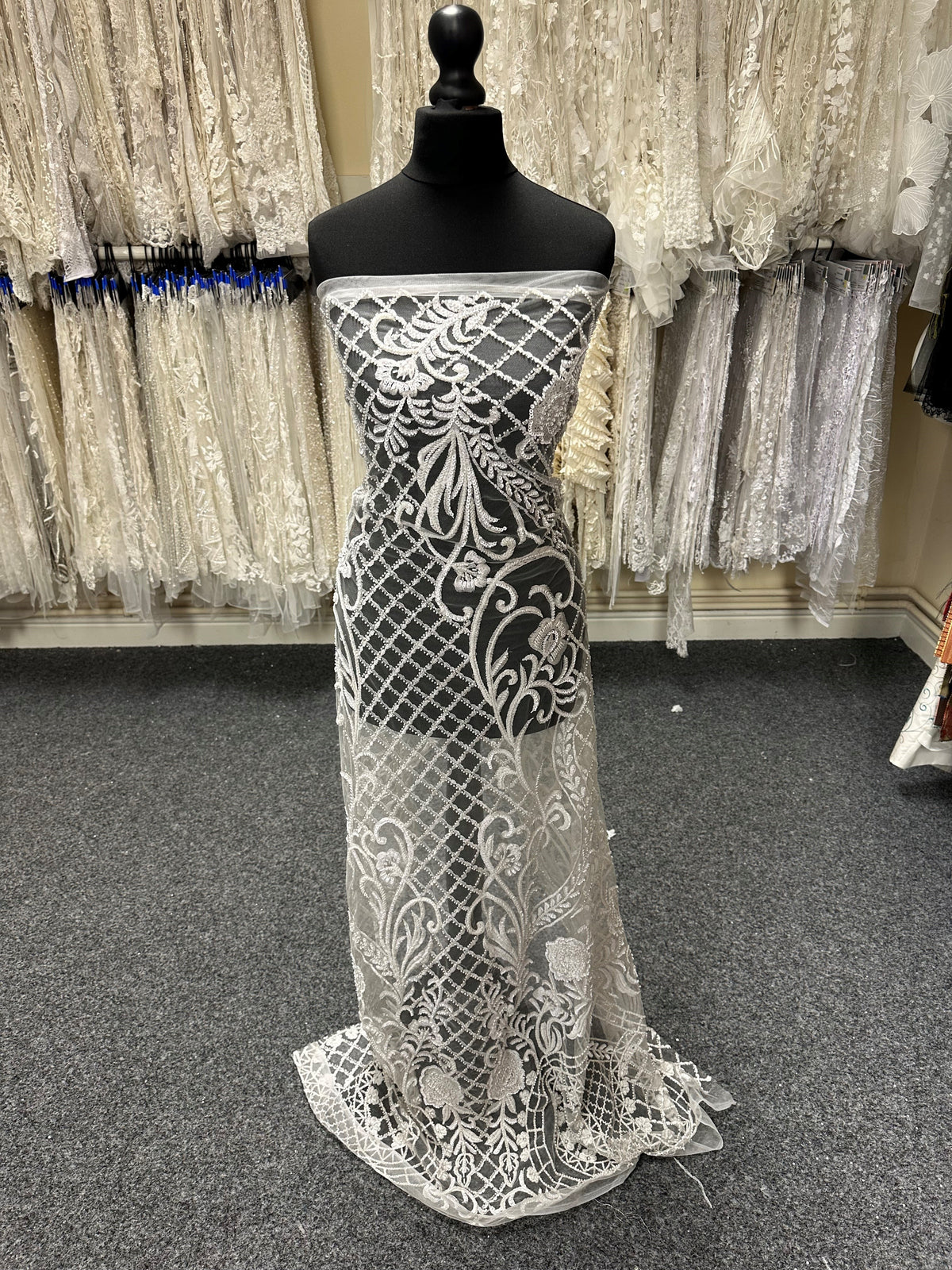 Ivory Beaded Lace - Marisol