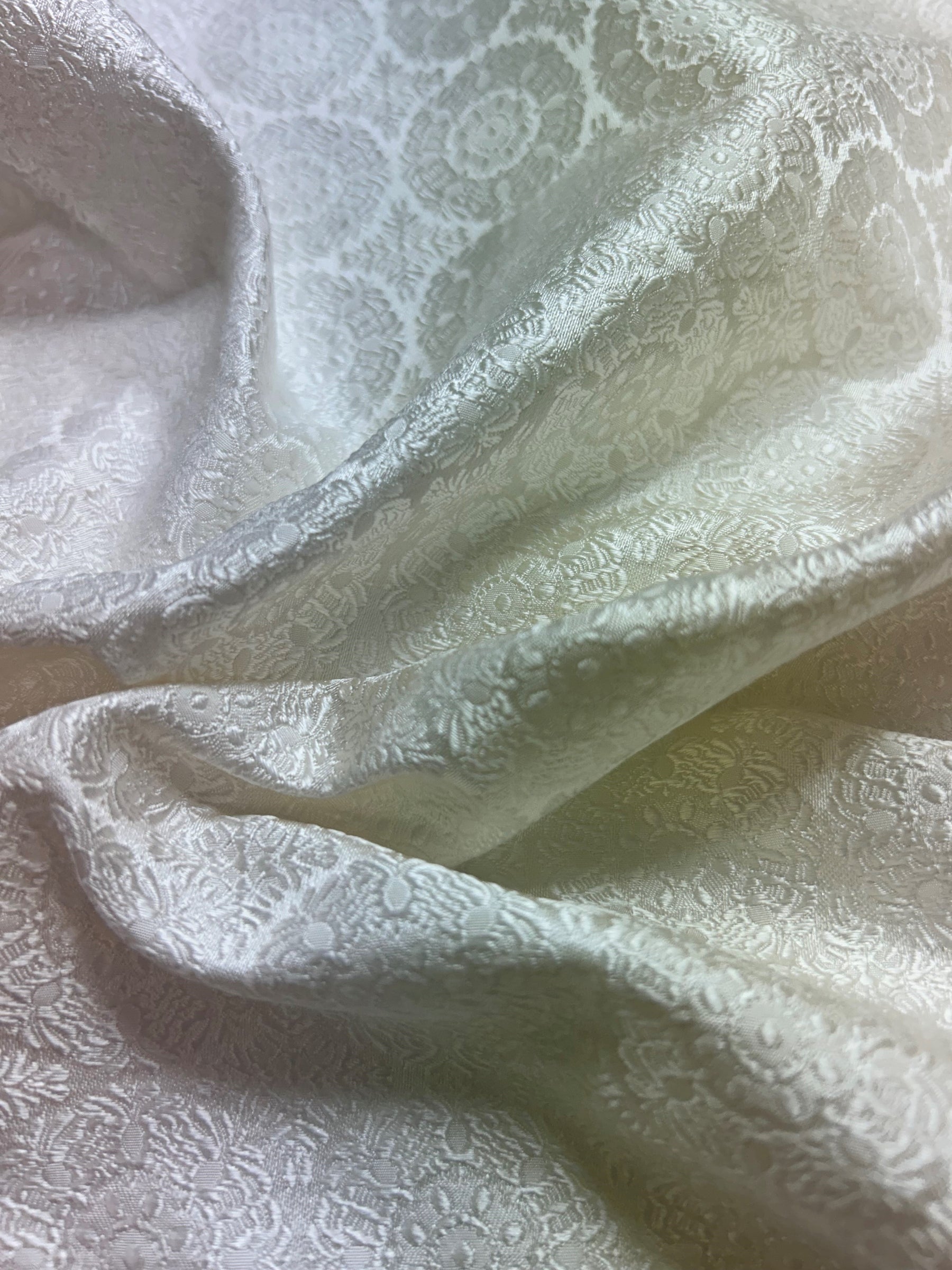 Ivory Silk Brocade - Tudor