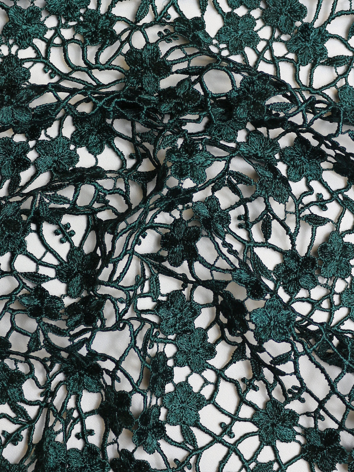 Dark Green Guipure Lace - Ebba