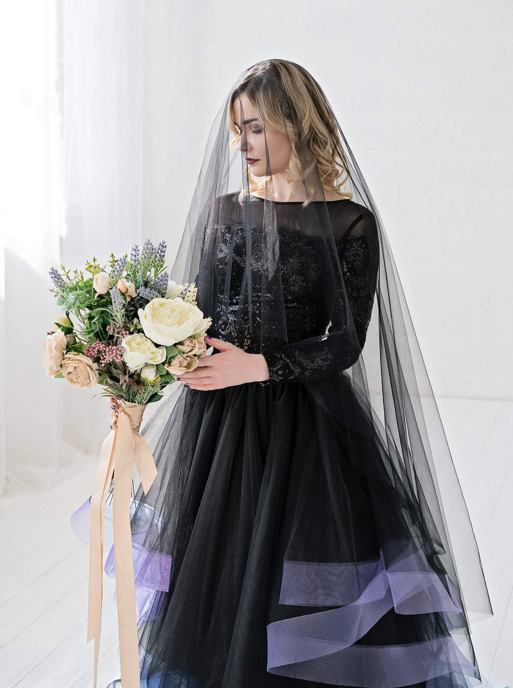 Black 108 Wide Bridal Tulle Fabric Available for 49.99 50 Yard Rolls 100%  Nylon Tulle Illusion Bridal Veils & Bridal Decor 