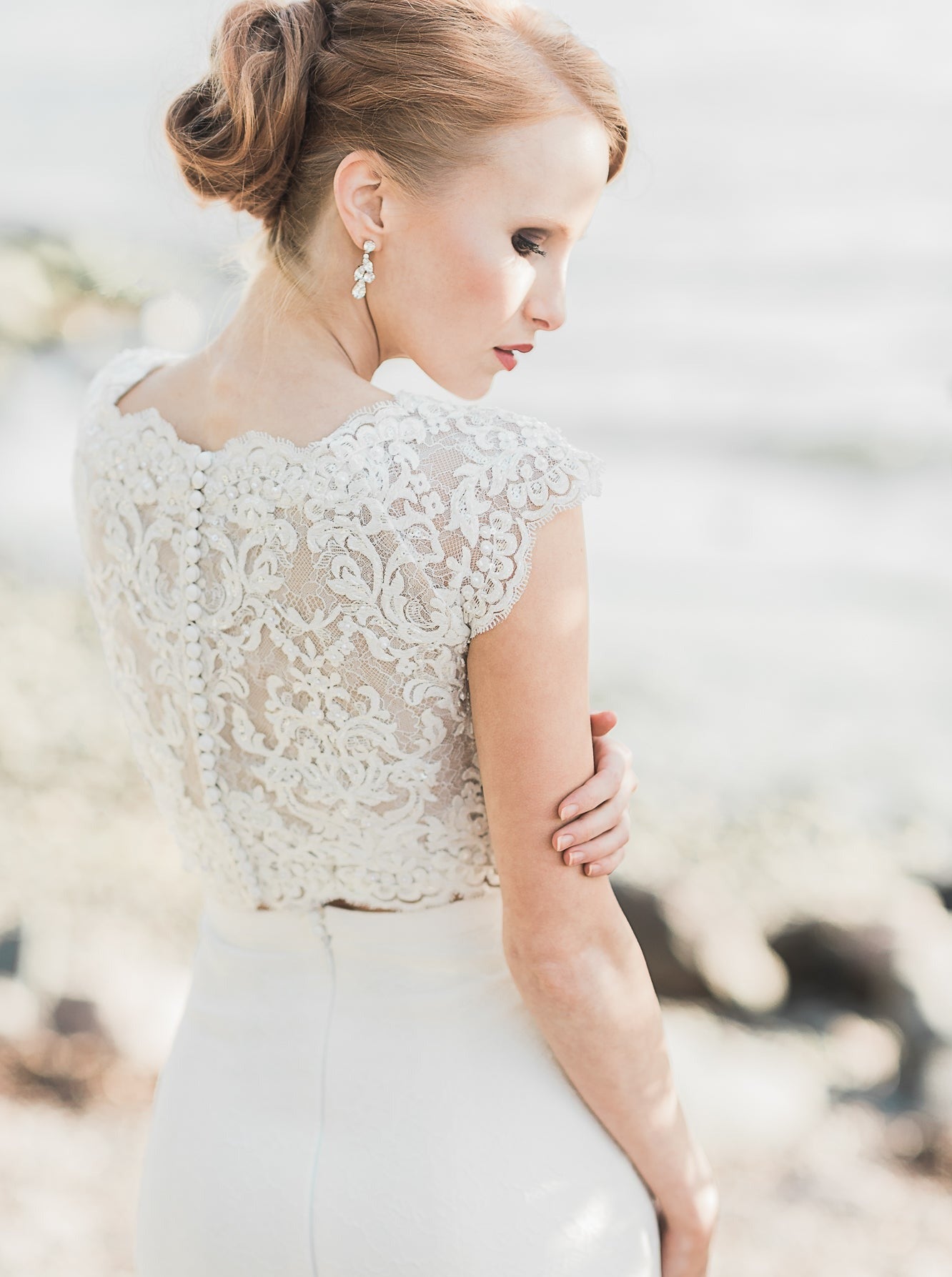 Ivory Beaded Lace – Ava