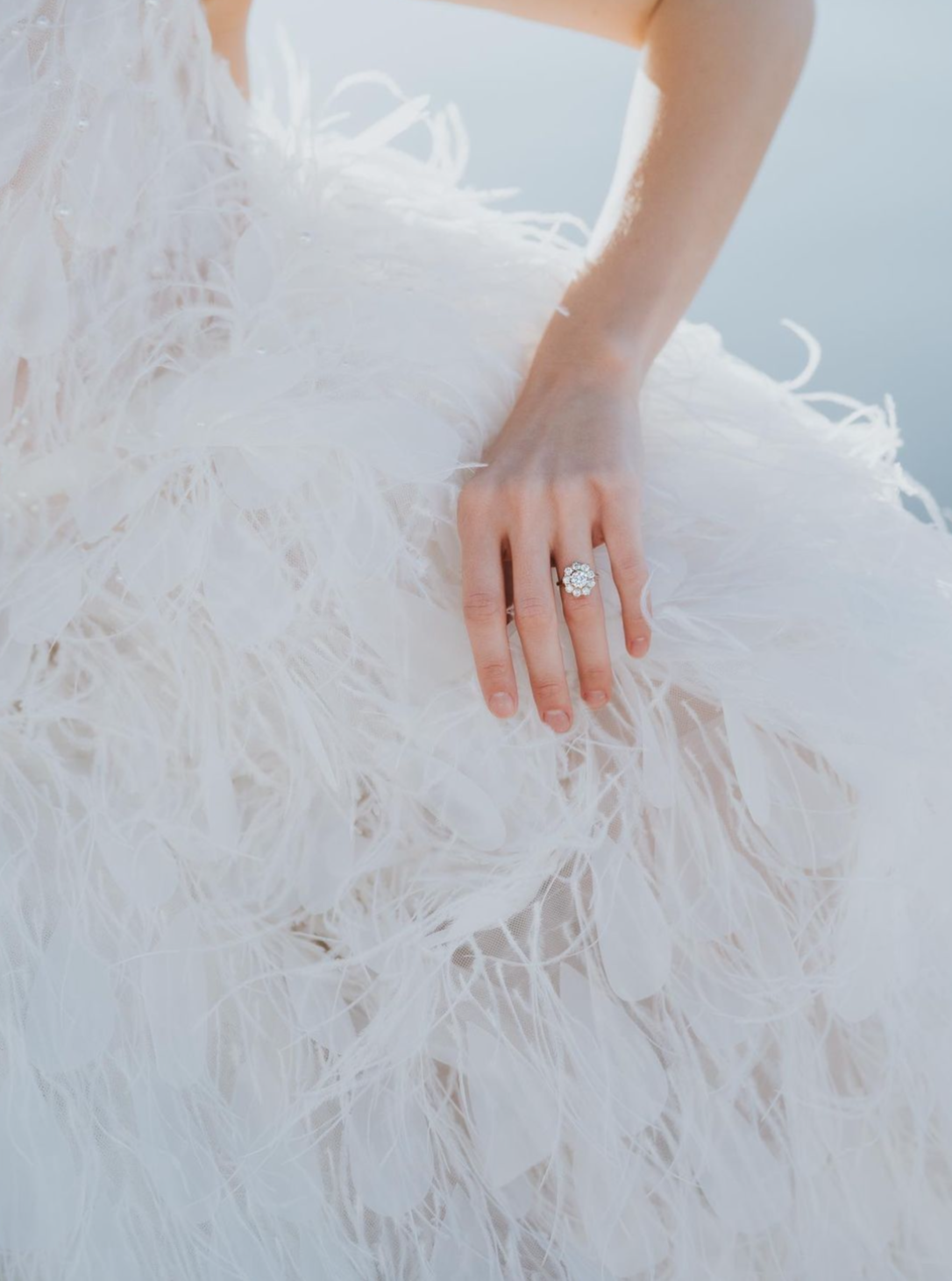 Lavani Couture - White lace & ostrich feather dress 🕊 #white #lace  #handmade #details #feathers #featherdress #ostrich #luxury #wedding  #bridal #bride #bridalcollection #atelier #lavanicouture