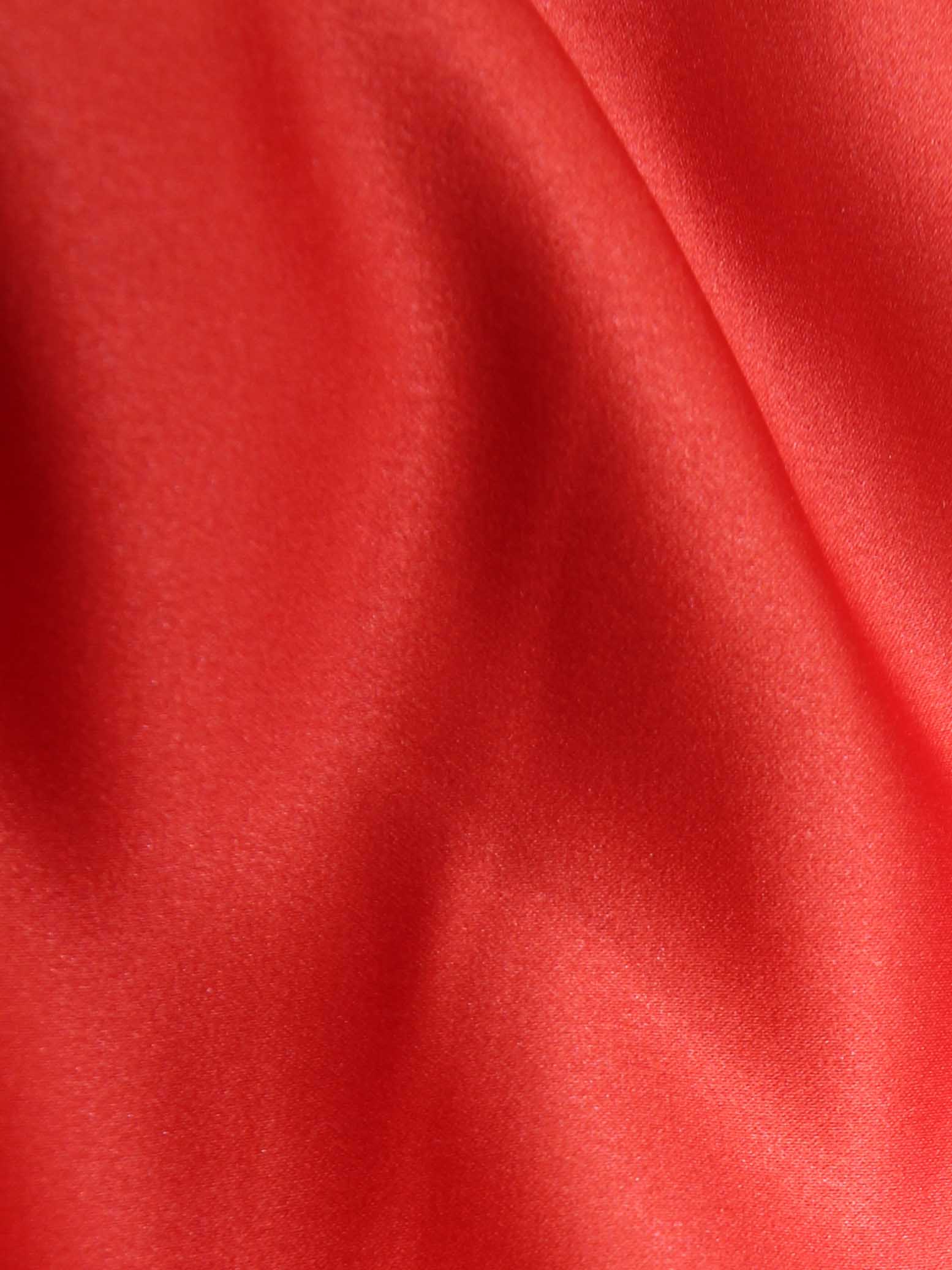 Bright Red Silk Duchess Satin Fabric